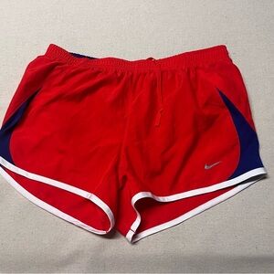 Nike Red and Blue Athletic Shorts